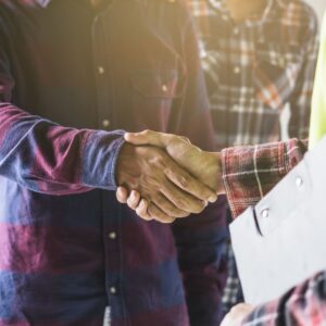 Two men shaking hands