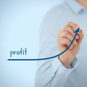a photo showing a positive profit graph